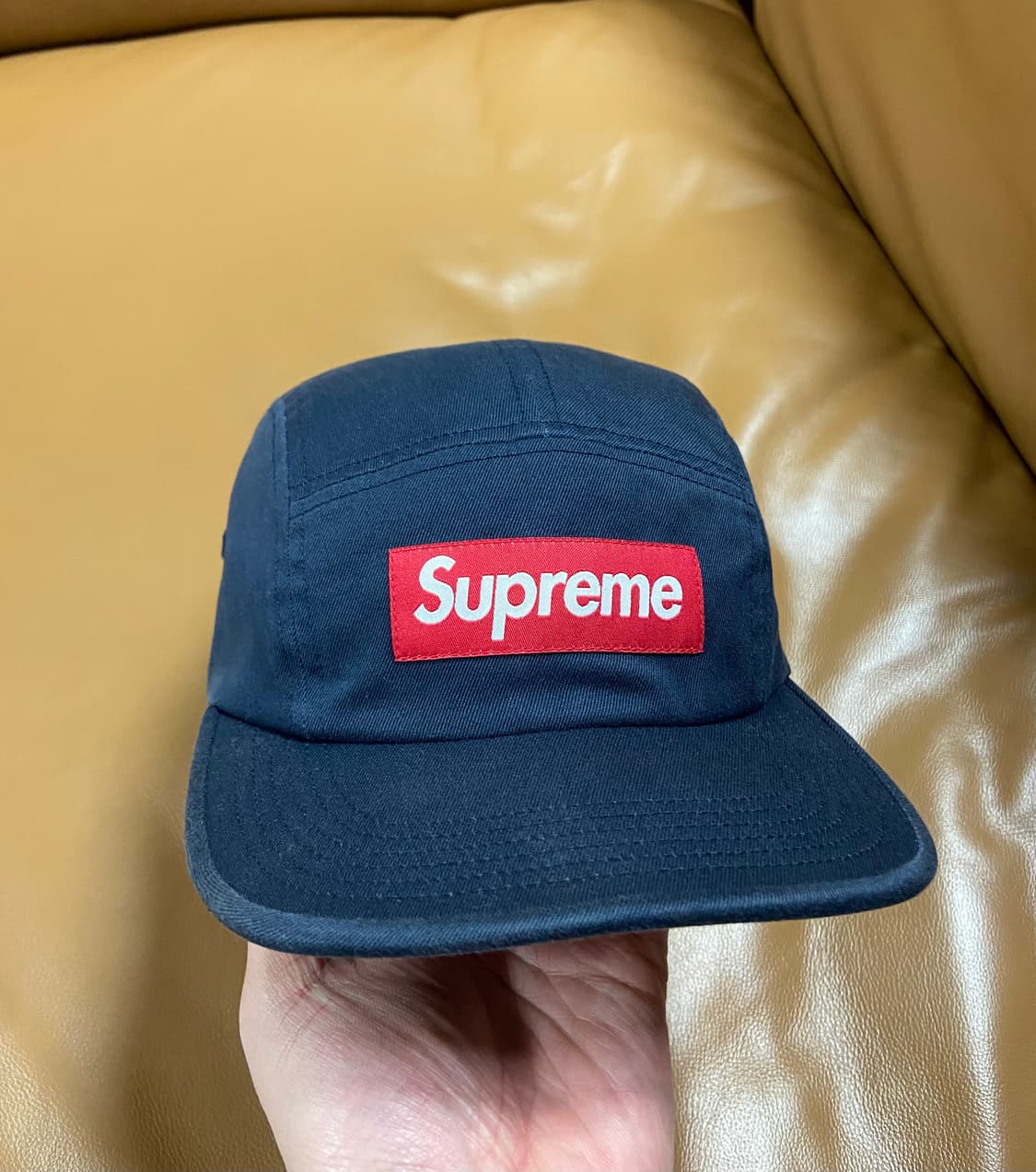 Supreme 슈프림 캠프캡 모자 레드 박스로고 네이비 상품이미지2