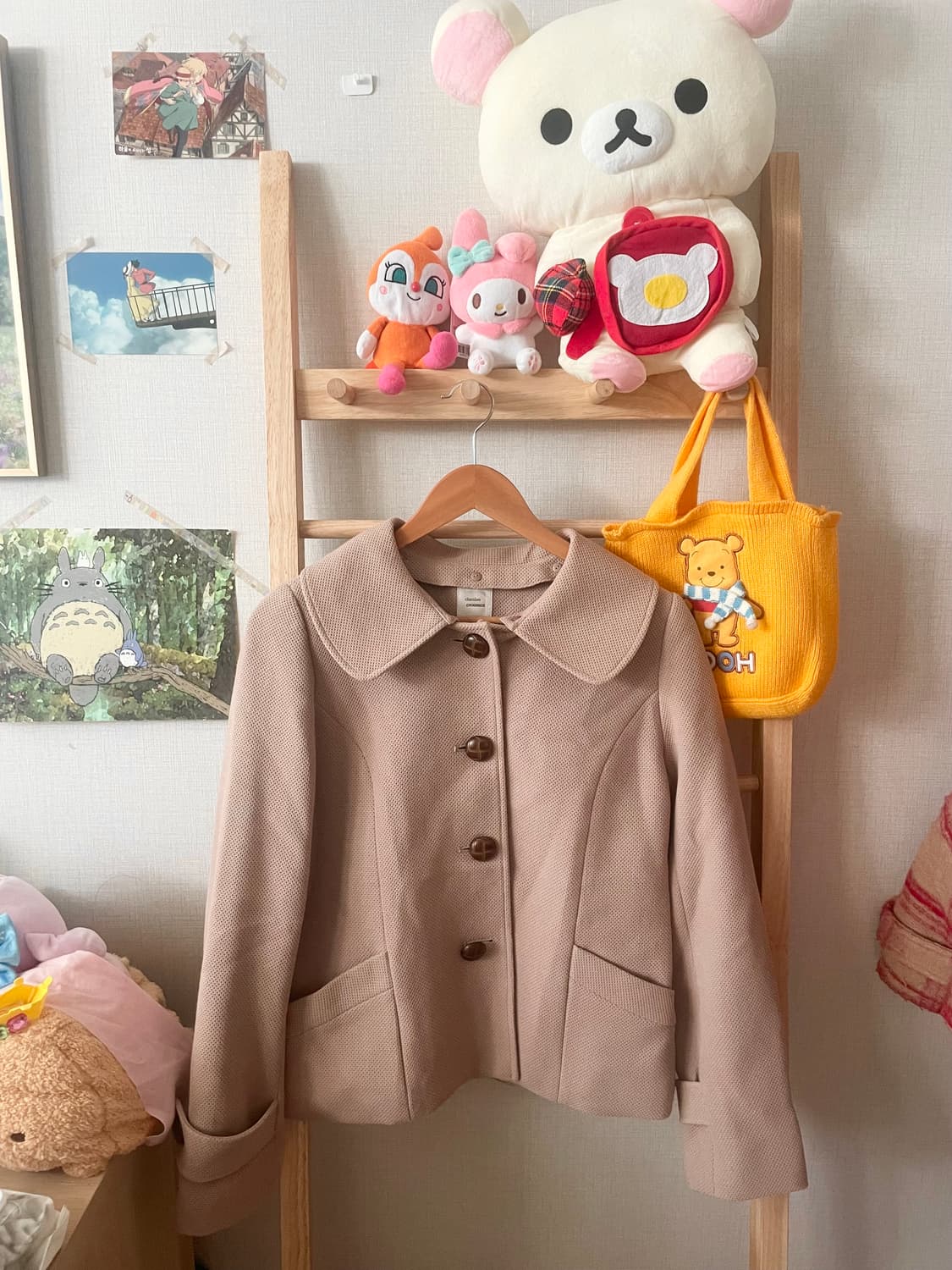 모리걸 빈티지 베이지 숏 카라 코트🤎🍪 상품이미지1