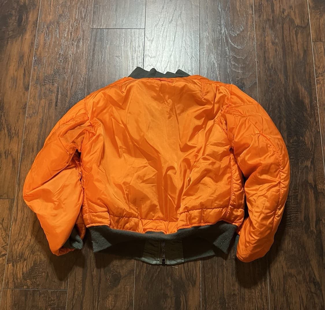 80s 알파인더스트리 MA-1 콜투글로리 커스텀 플라이트자켓 세이지 상품이미지8