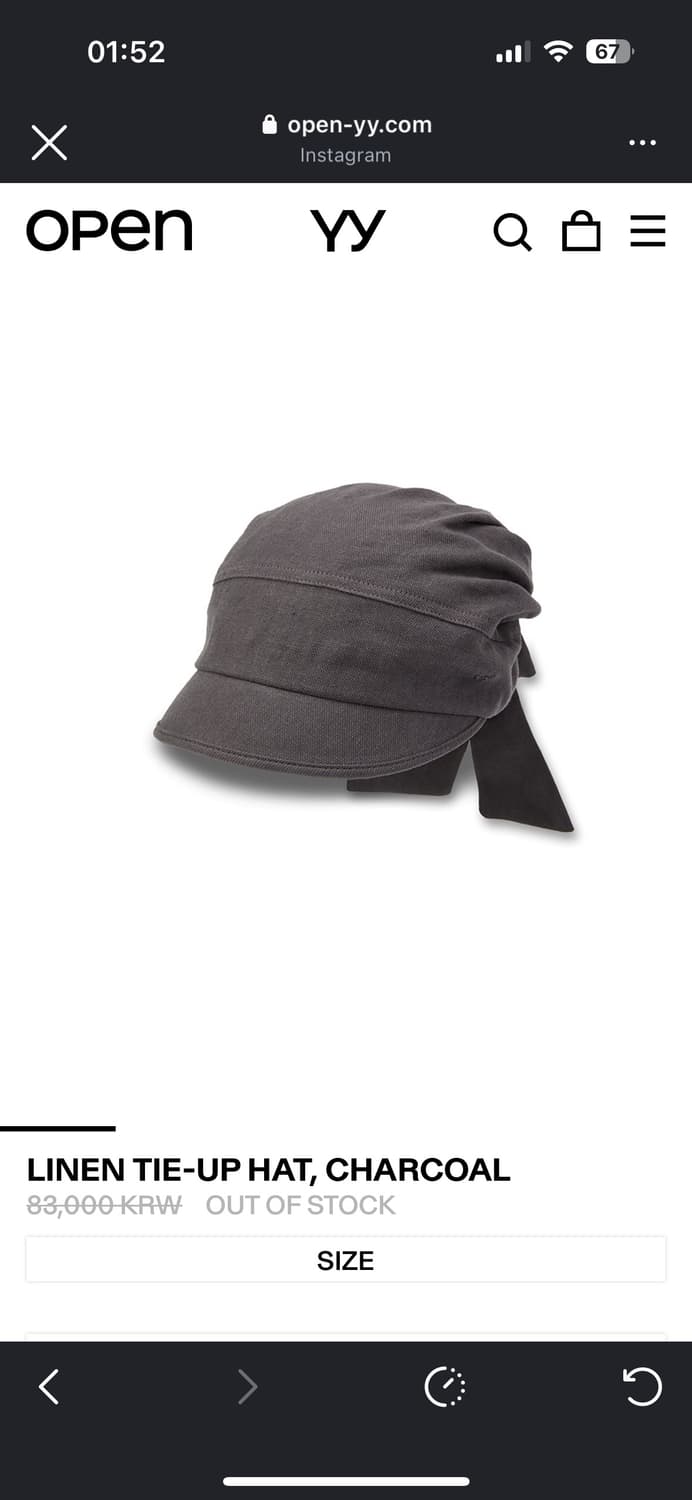 open yy linen tie up hat 상품이미지1