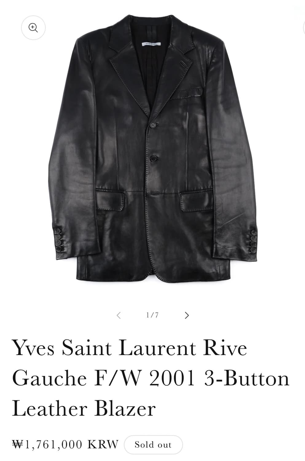 입생로랑 리브고슈 01FW 레더 블레이저 상품이미지6