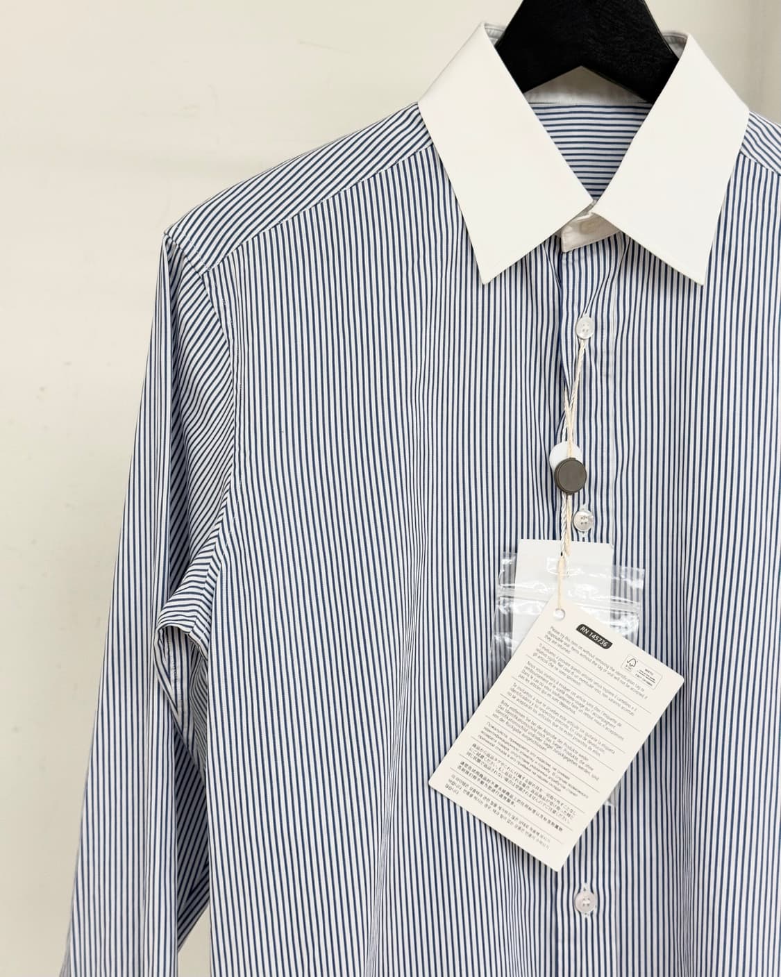 메종 마르지엘라 블루 스트립드 화이트칼라 셔츠 상품이미지3
