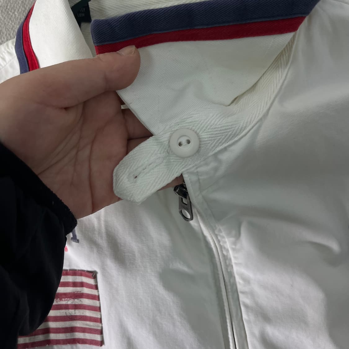 100 폴로랄프로렌 빅포니 성조기 화이트 블루종 자켓 상품이미지4