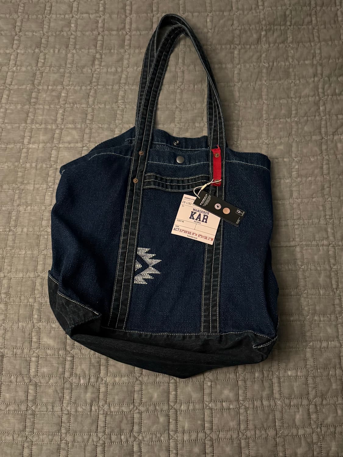 [OS] 카락터 빈티지 데님 토트백 상품이미지1