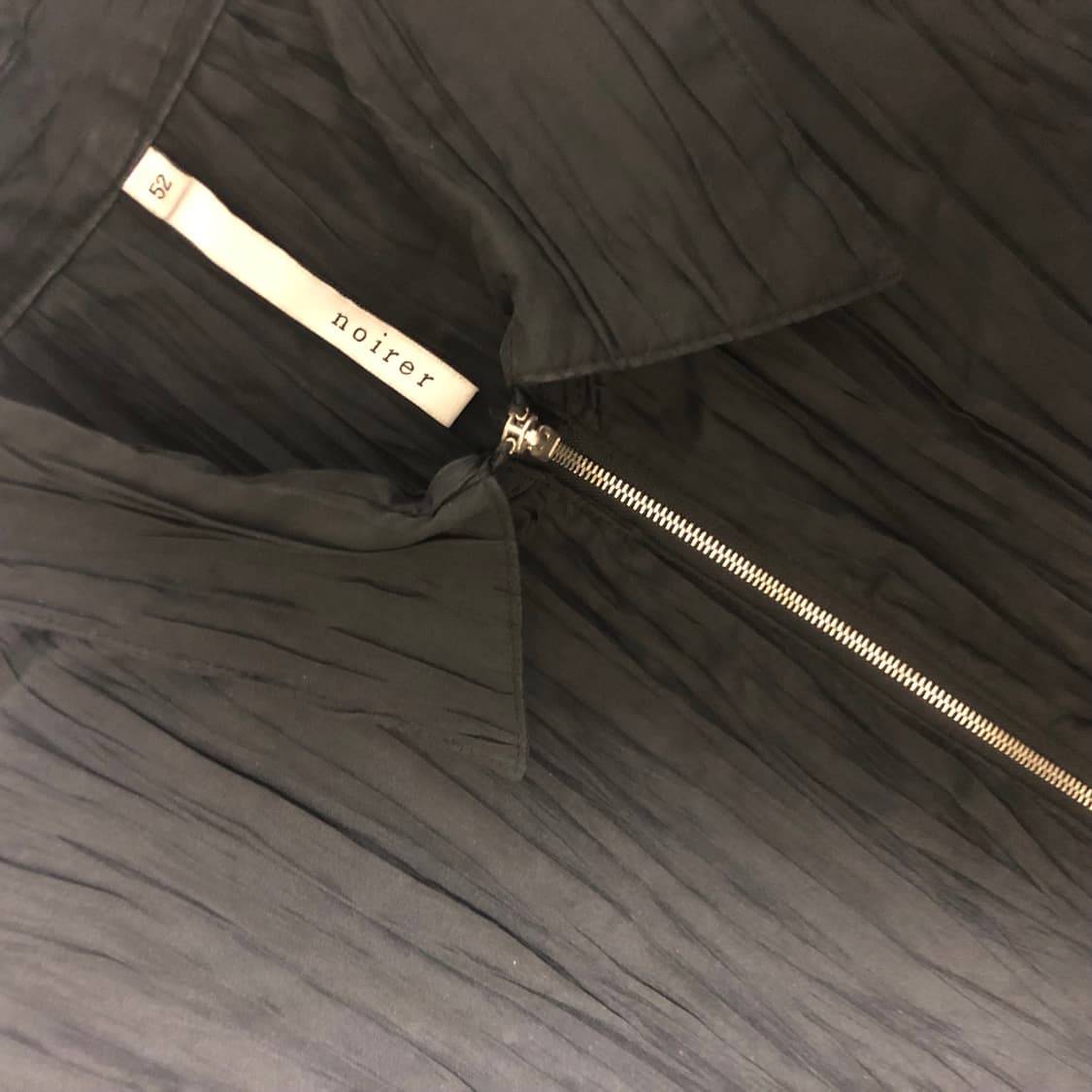 노이어 크링클 집업 셔츠 (블랙) 52 상품이미지2