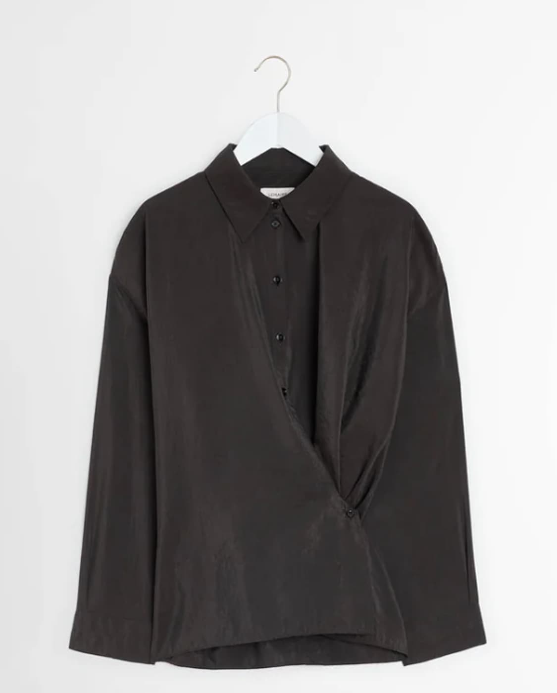 24ss 르메르 드라이실크 셔츠 다크에스프레소 상품이미지1