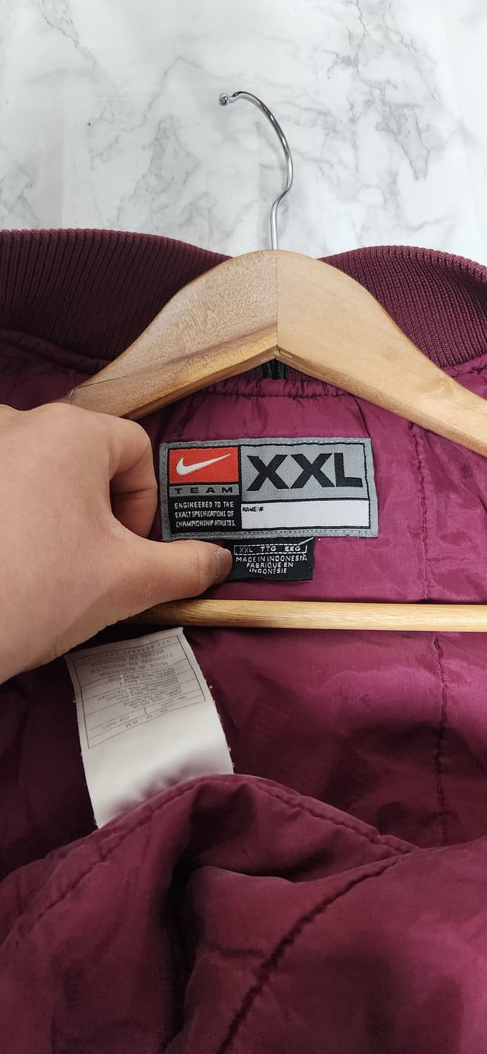 2XL 나이키 90s 버건디 미시시피 주립 바시티 점퍼 자켓 상품이미지8