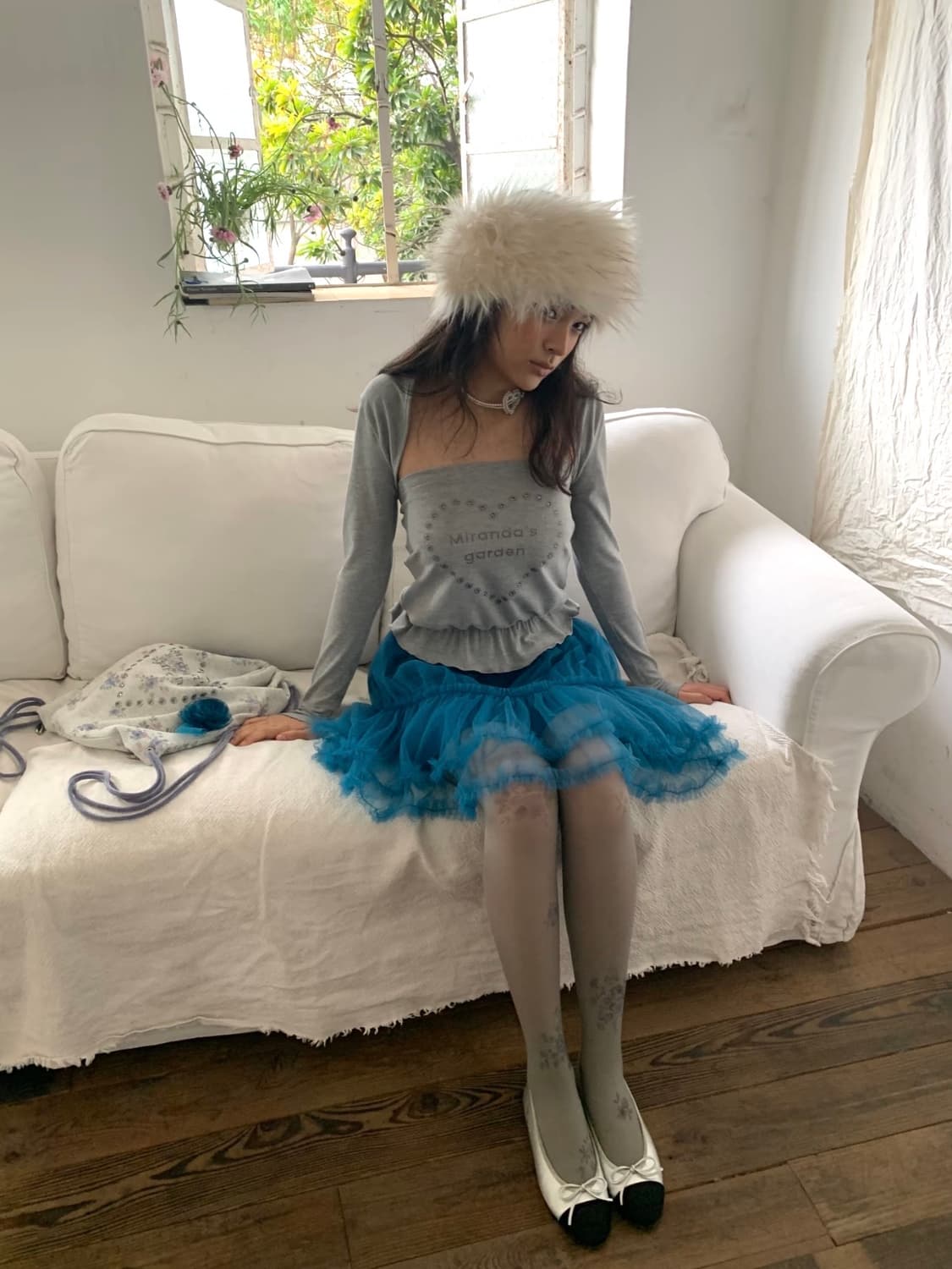 NotJustHim 탑 +스커트 세트 상품이미지2