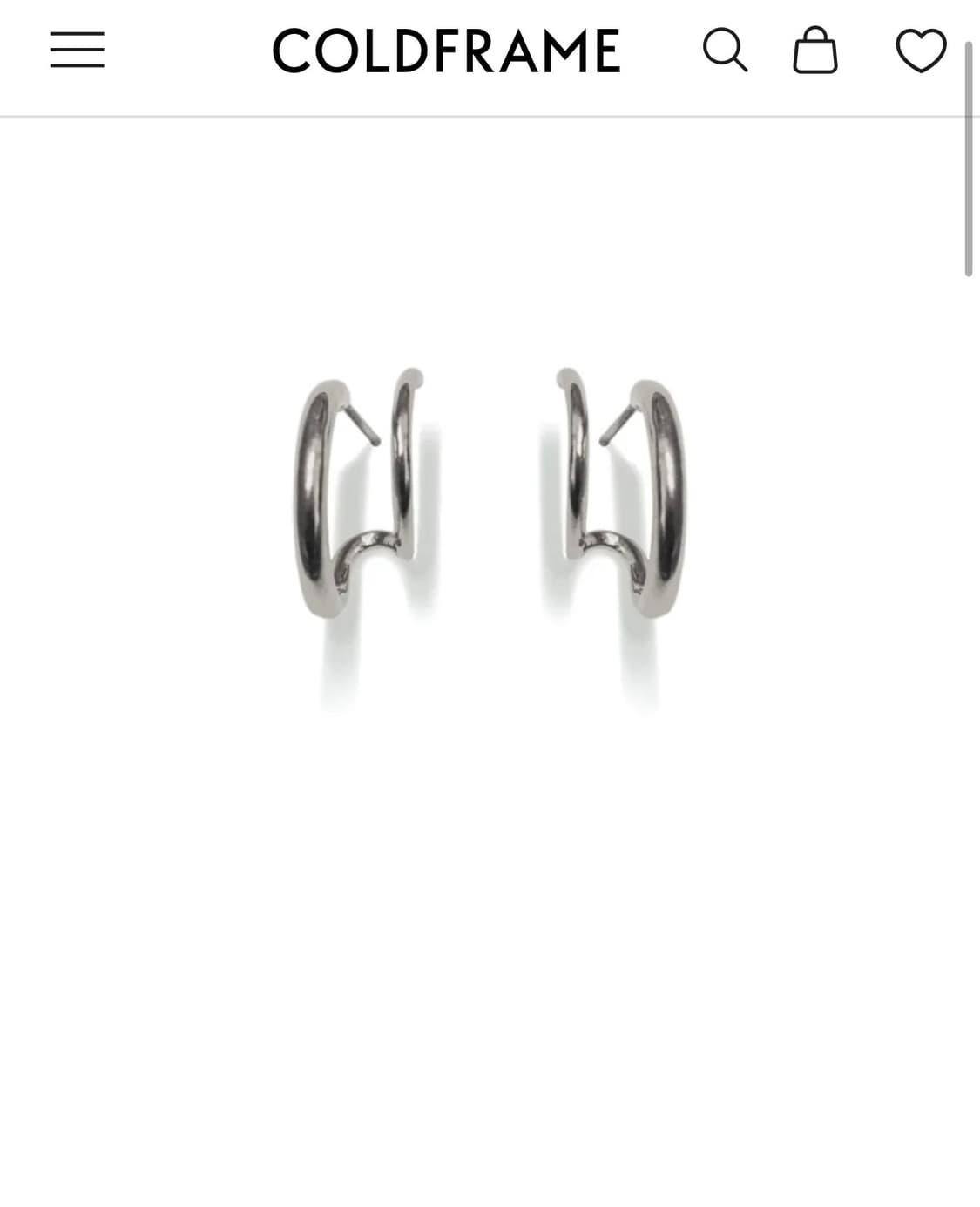 콜드프레임 faux double gold hoops 상품이미지1