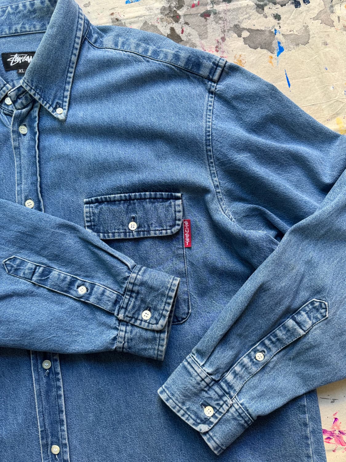 80s 스투시 데님 셔츠 상품이미지5