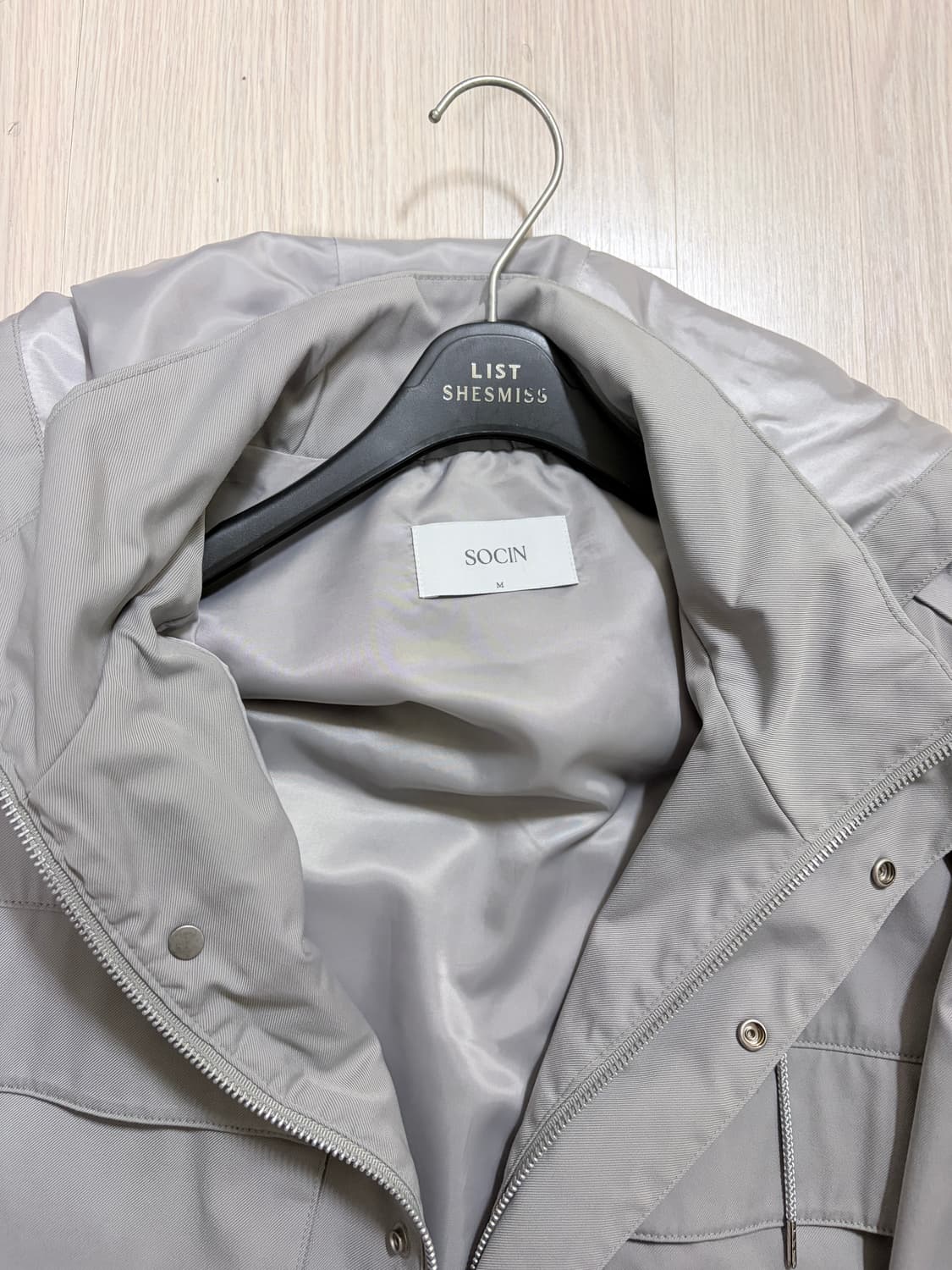 소신 바람막이 개버딘 트윌 후디드 블루종 m사이즈 상품이미지4