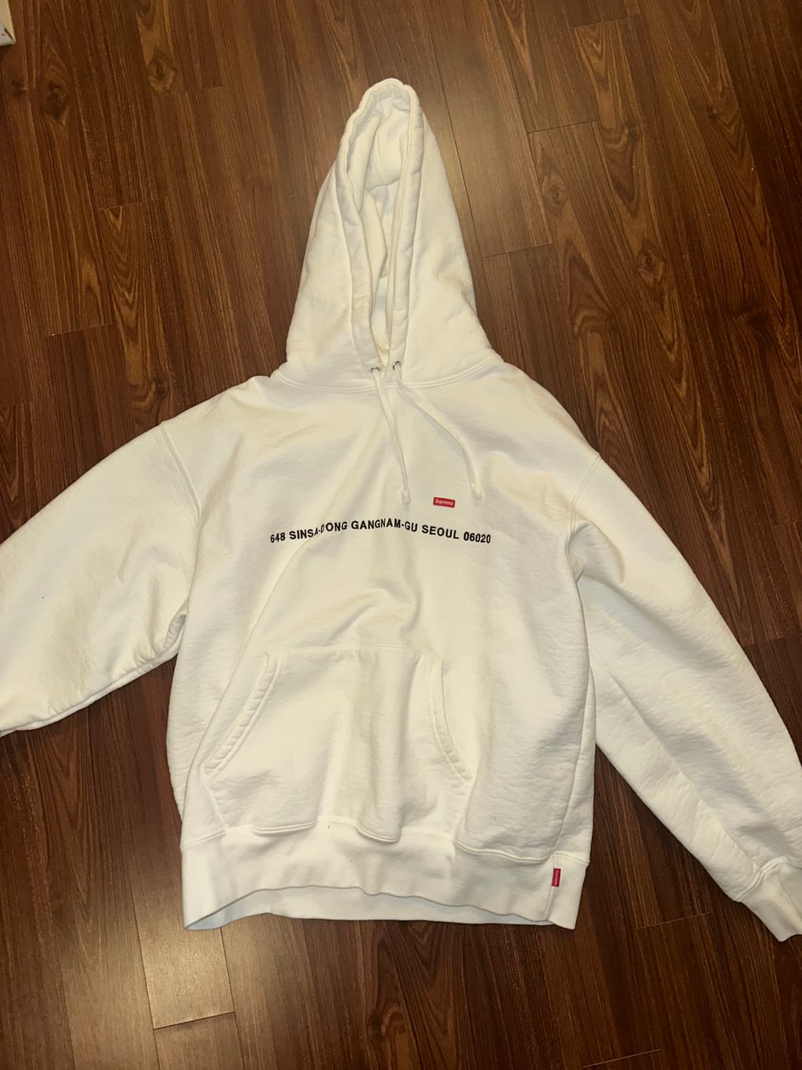 Supreme 스몰 박스 로고 후디 서울 스토어 한정판 상품이미지2