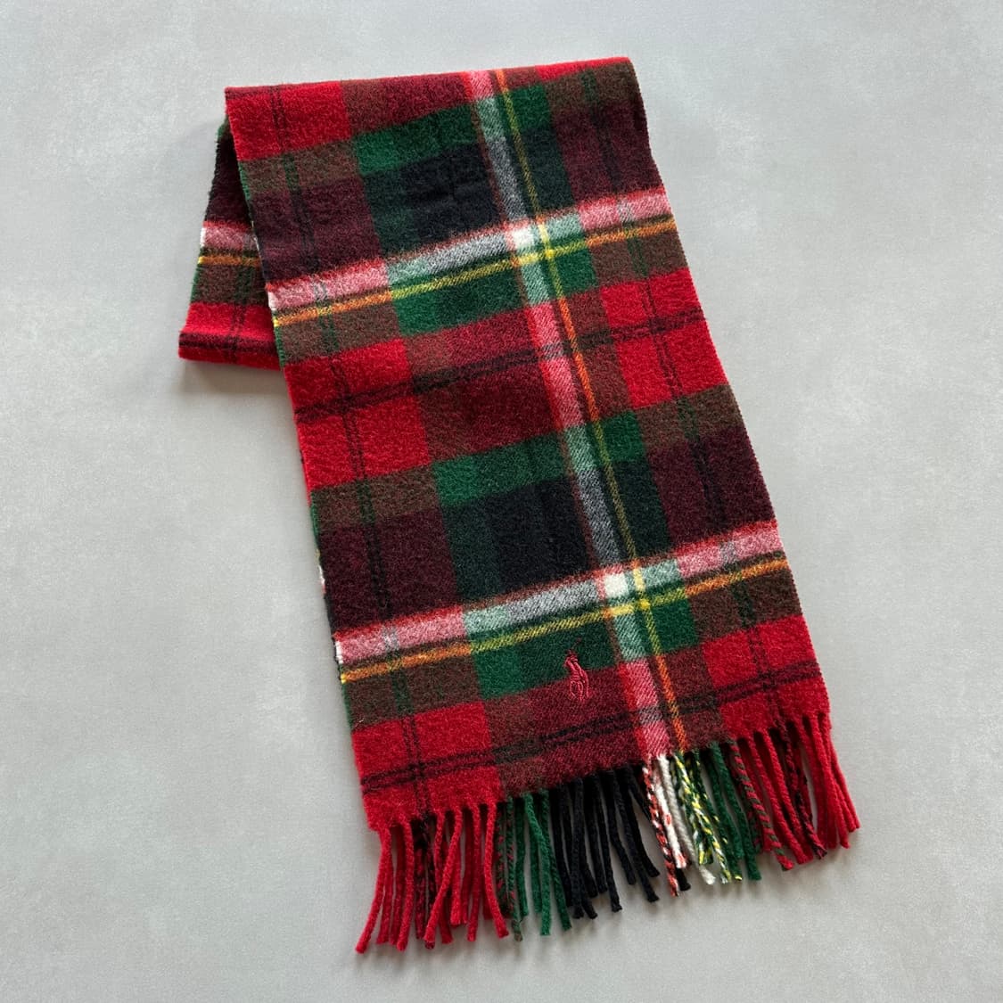 폴로 랄프로렌 타탄 체크 램스울 머플러 목도리 상품이미지7