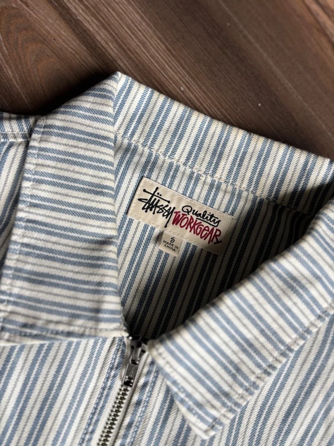 스투시 스트라이프 개러지 자켓 블루 S 상품이미지4