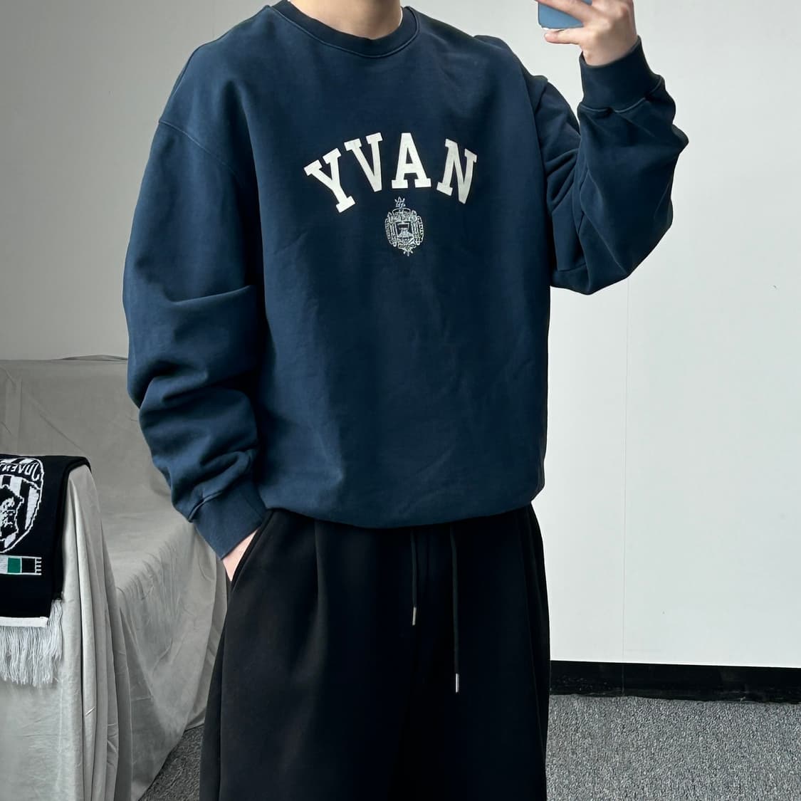 에스피오나지 헤비웨이트 네이비 맨투맨 상품이미지9