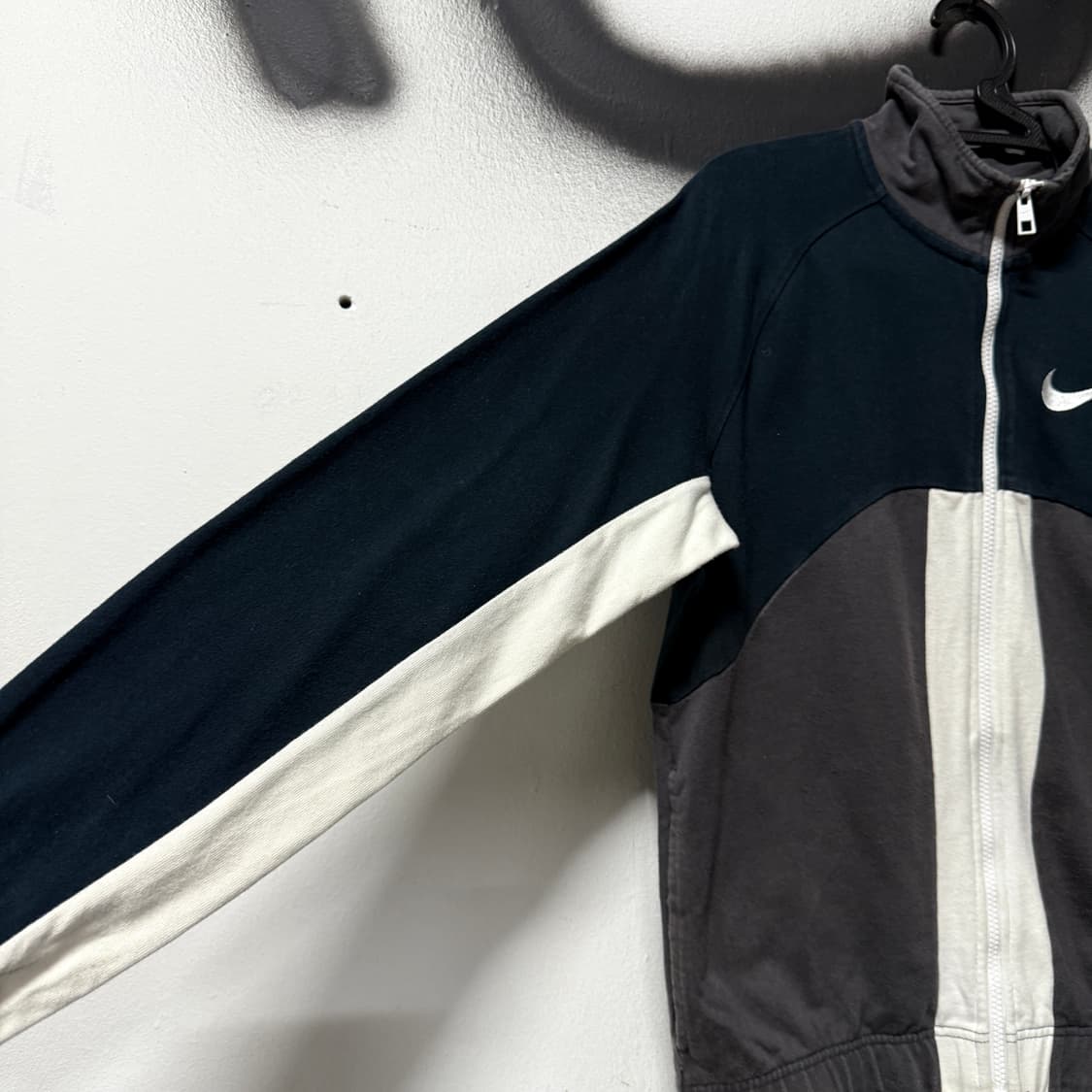 나이키 배색 빅 스우시 코튼 집업 져지 저지 자켓 상품이미지4