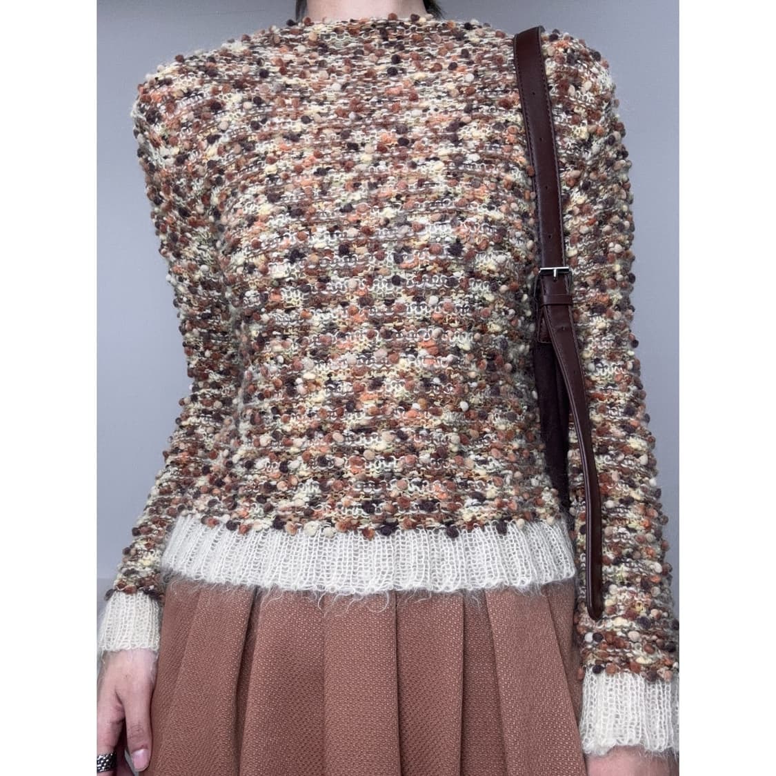 빈티지 브라운 울 니트 상품이미지1