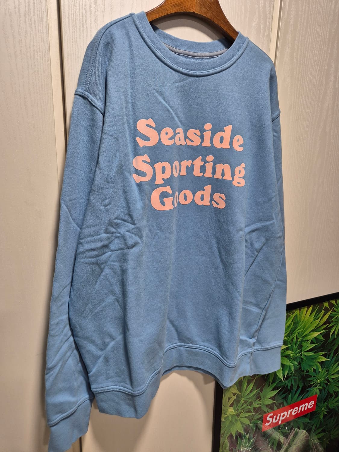 (세일)(새상품)빅웨이브 브랜드 맨투맨 하늘색 상품이미지7