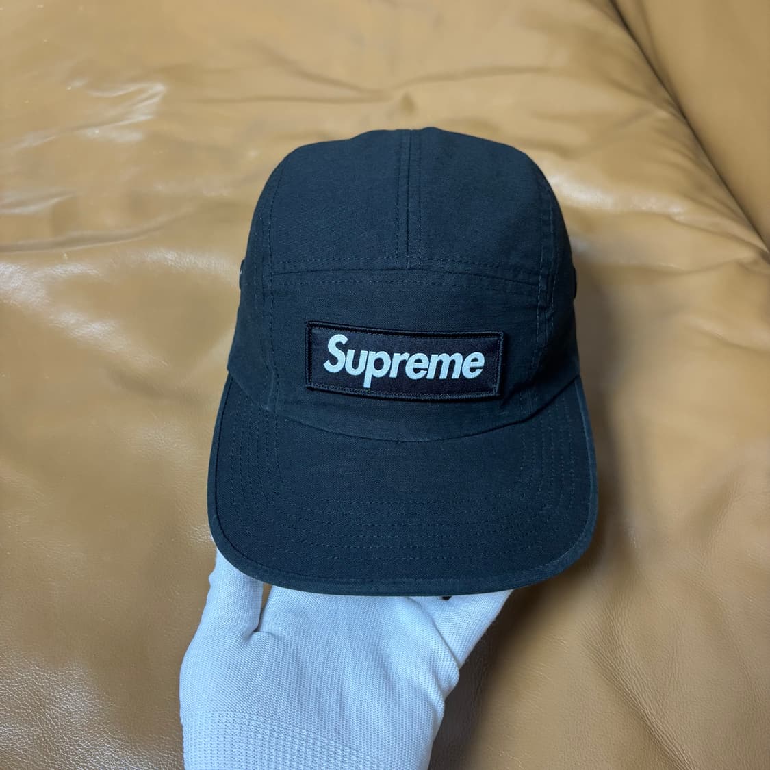 슈프림 캠프캡 모자 박스로고 24fw 밀리터리 블랙 상품이미지3