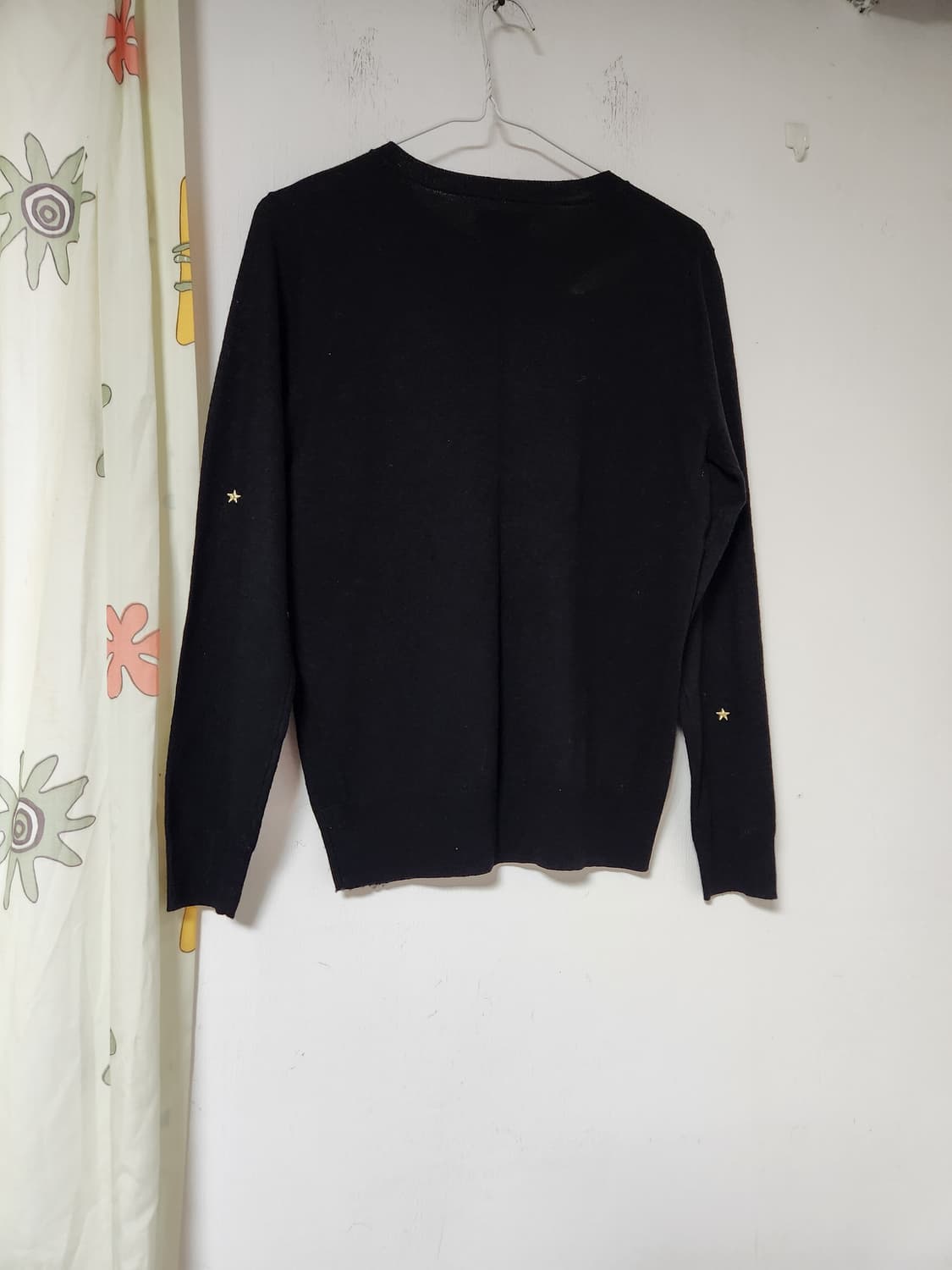 블랙 별 패턴 니트 90 상품이미지4