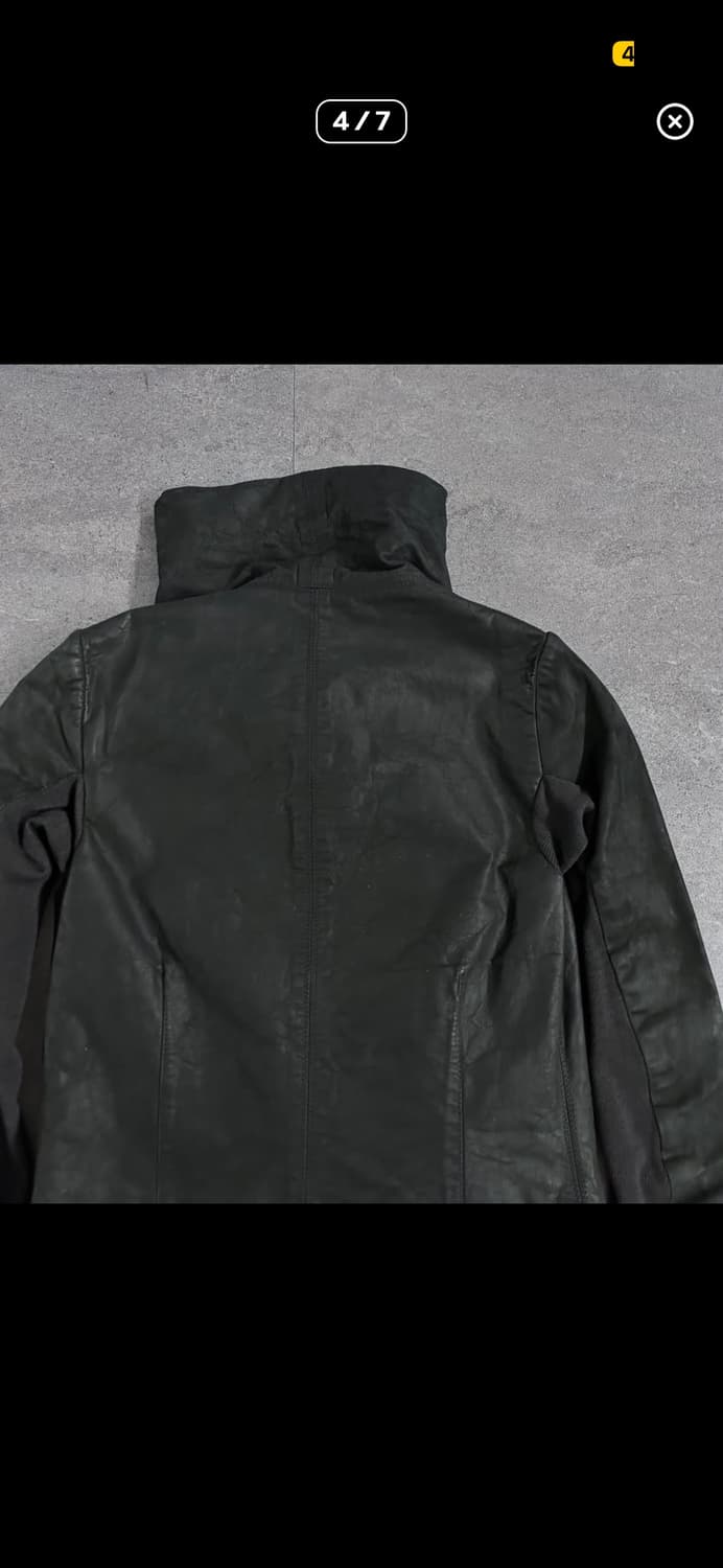 릭오웬스 사선 하이넥 드레이프자켓 38 블랙 상품이미지4