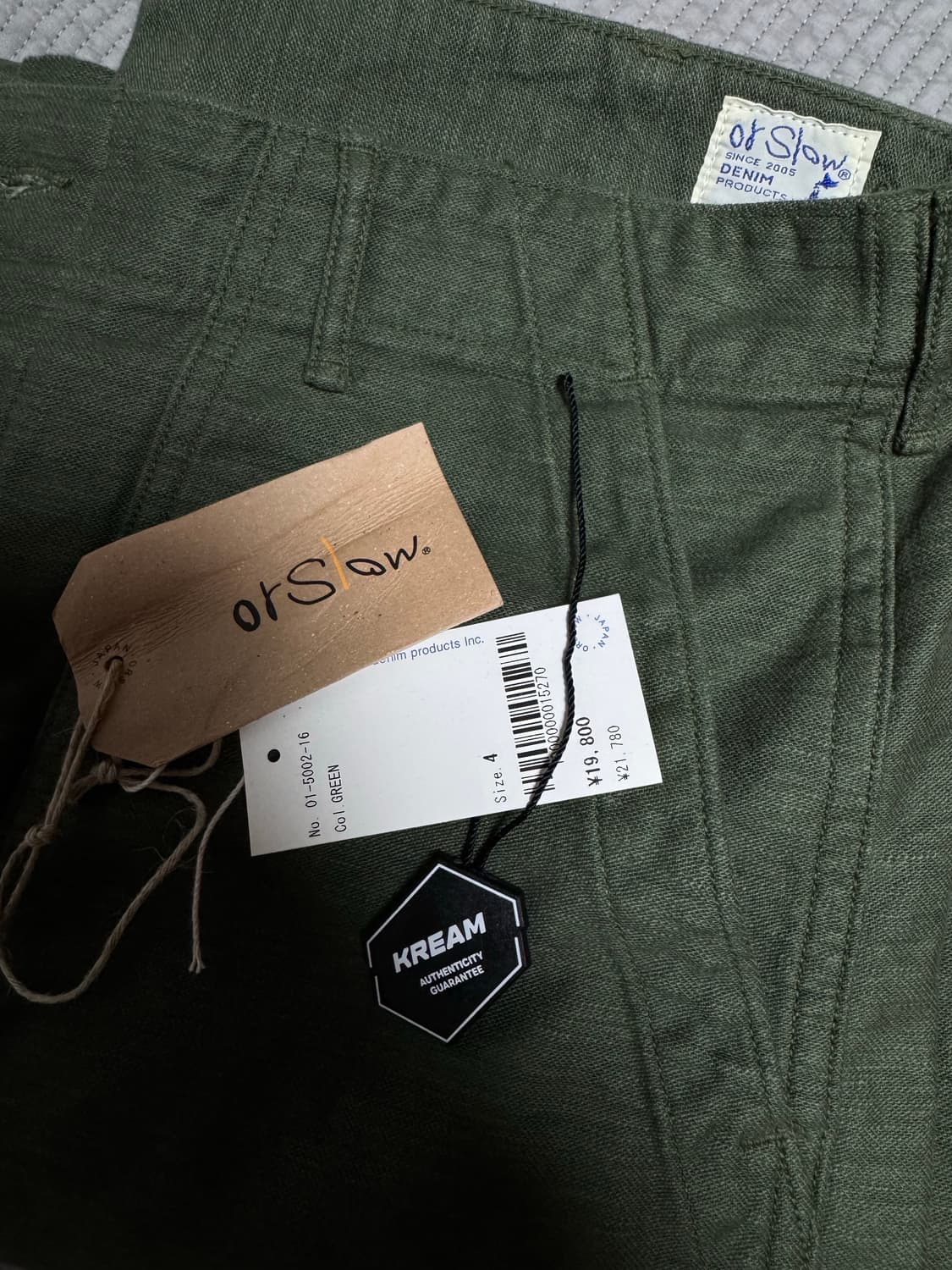 오어슬로우 퍼티그팬츠 상품이미지3