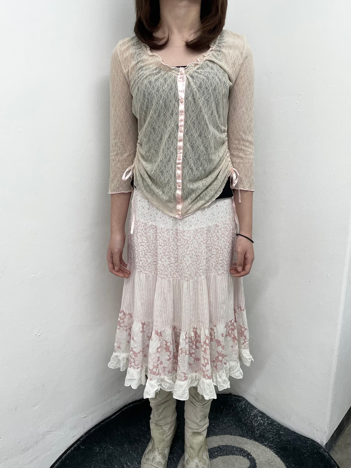 사쿠라 핑크 캉캉 롱 스커트 상품이미지3