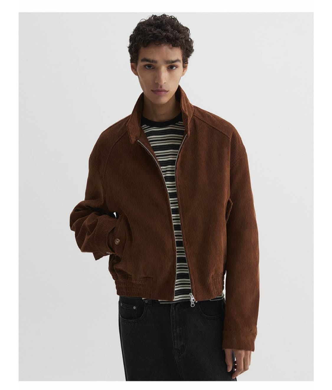 디앤에스알 코듀로이 해링턴 자켓 브라운 M 사이즈 상품이미지1