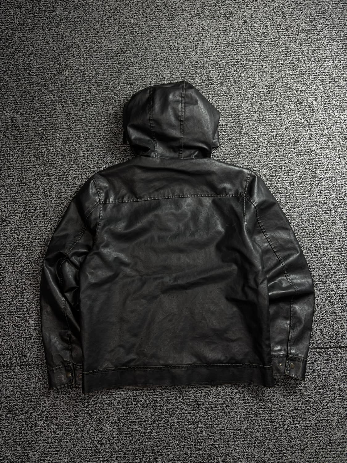 헤리티지 1981 빈티지 타탄 체크 후드 레더 자켓 1430 상품이미지4