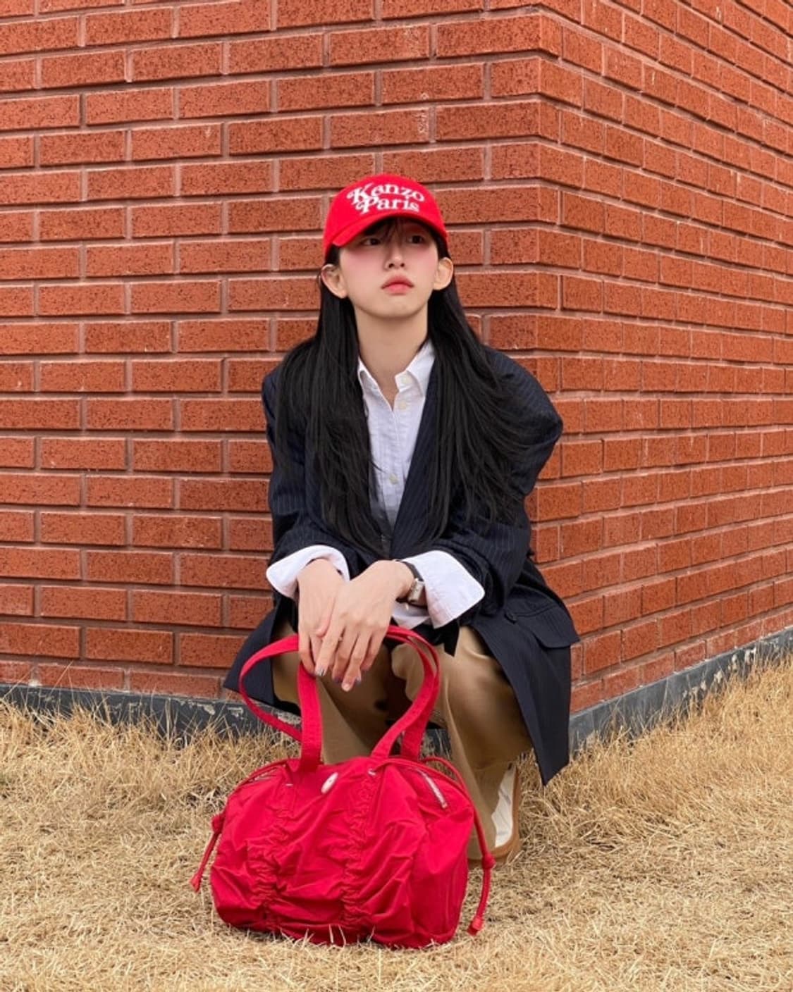 [59L] 겐조 x 베르디 레드 볼캡 상품이미지1