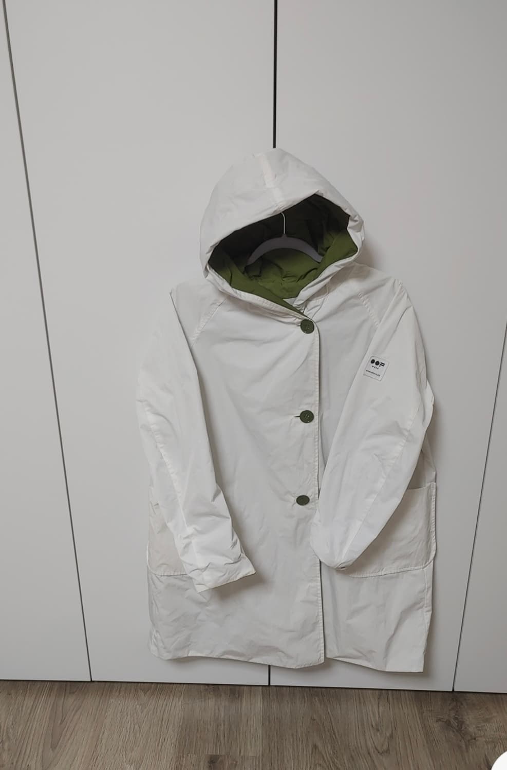 만다리나덕   리버시블 그린 /화이트  자켓 상품이미지4