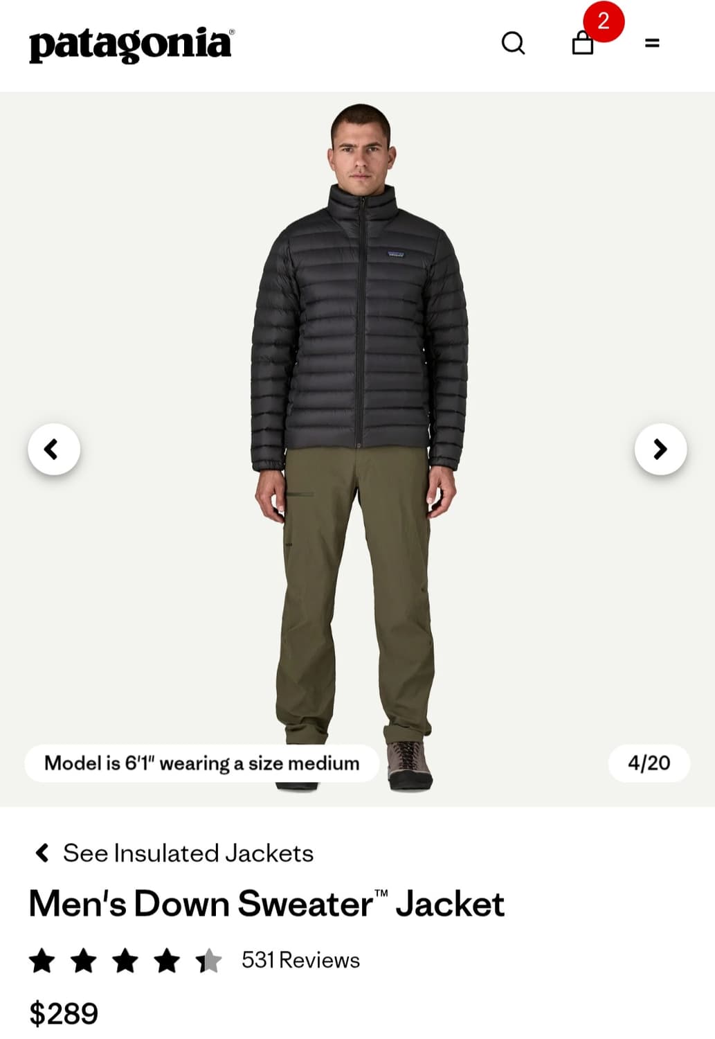 (새상품)파타고니아 다운스웨터 25fw M사이즈 상품이미지4