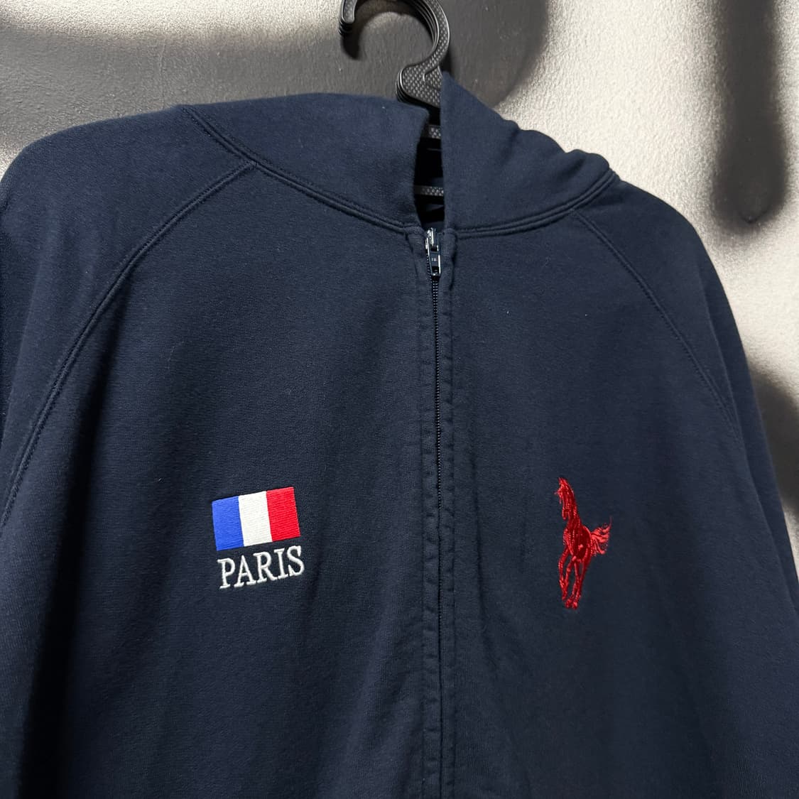 감정서O 발렌시아가 클린 폴로 파리 빈티지 로고 22 집업 후디 상품이미지4