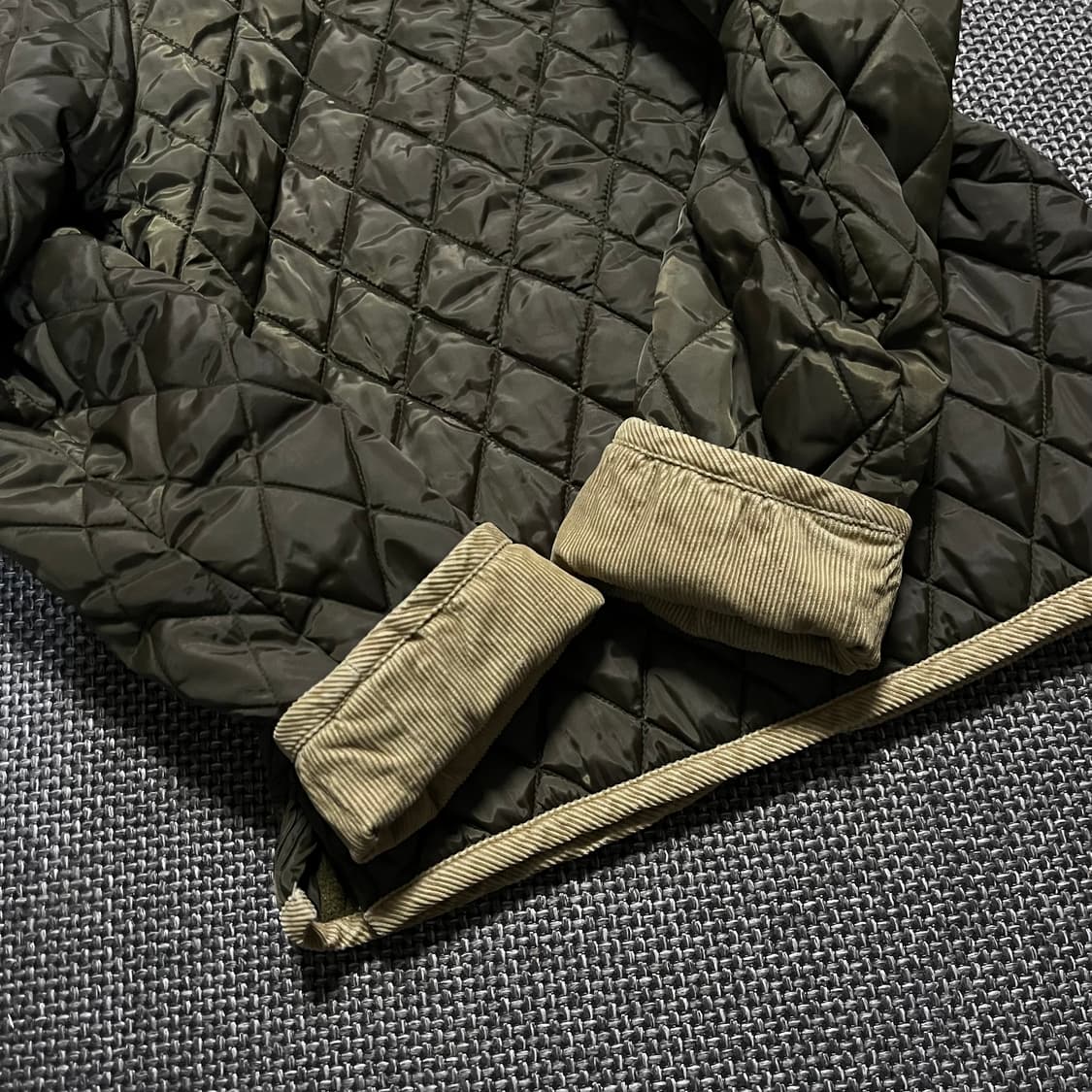 폴로 퀼팅 자켓 우먼즈 카키 상품이미지3