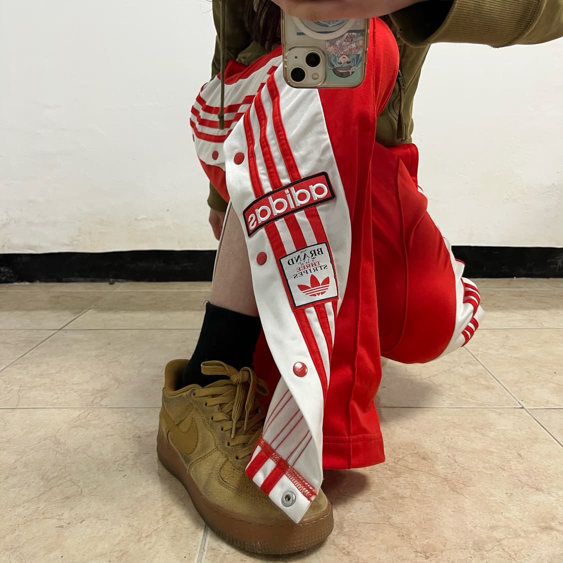 Adidas red break track pants 상품이미지3