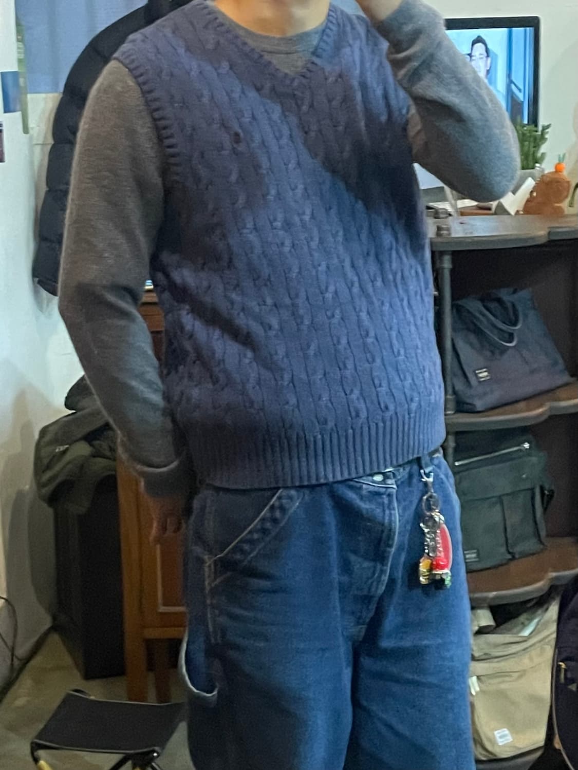 폴로 니트 조끼 100 상품이미지2