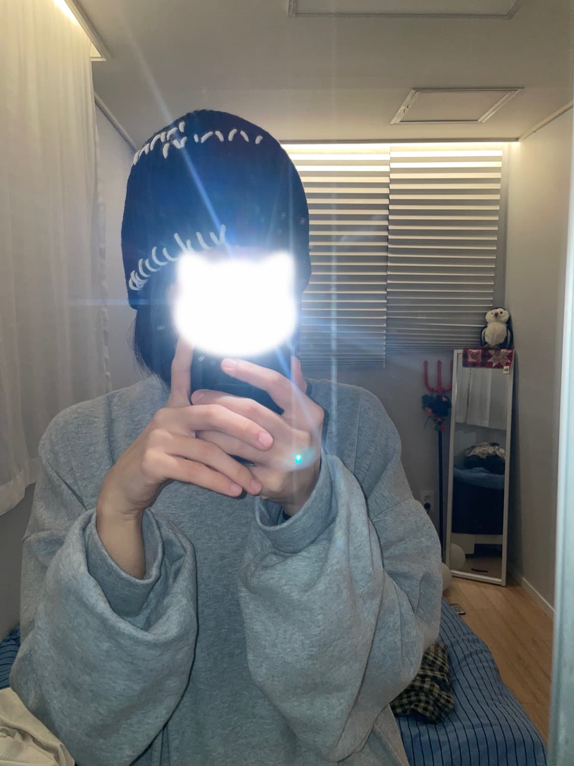 스티치 포인트 비니 상품이미지2