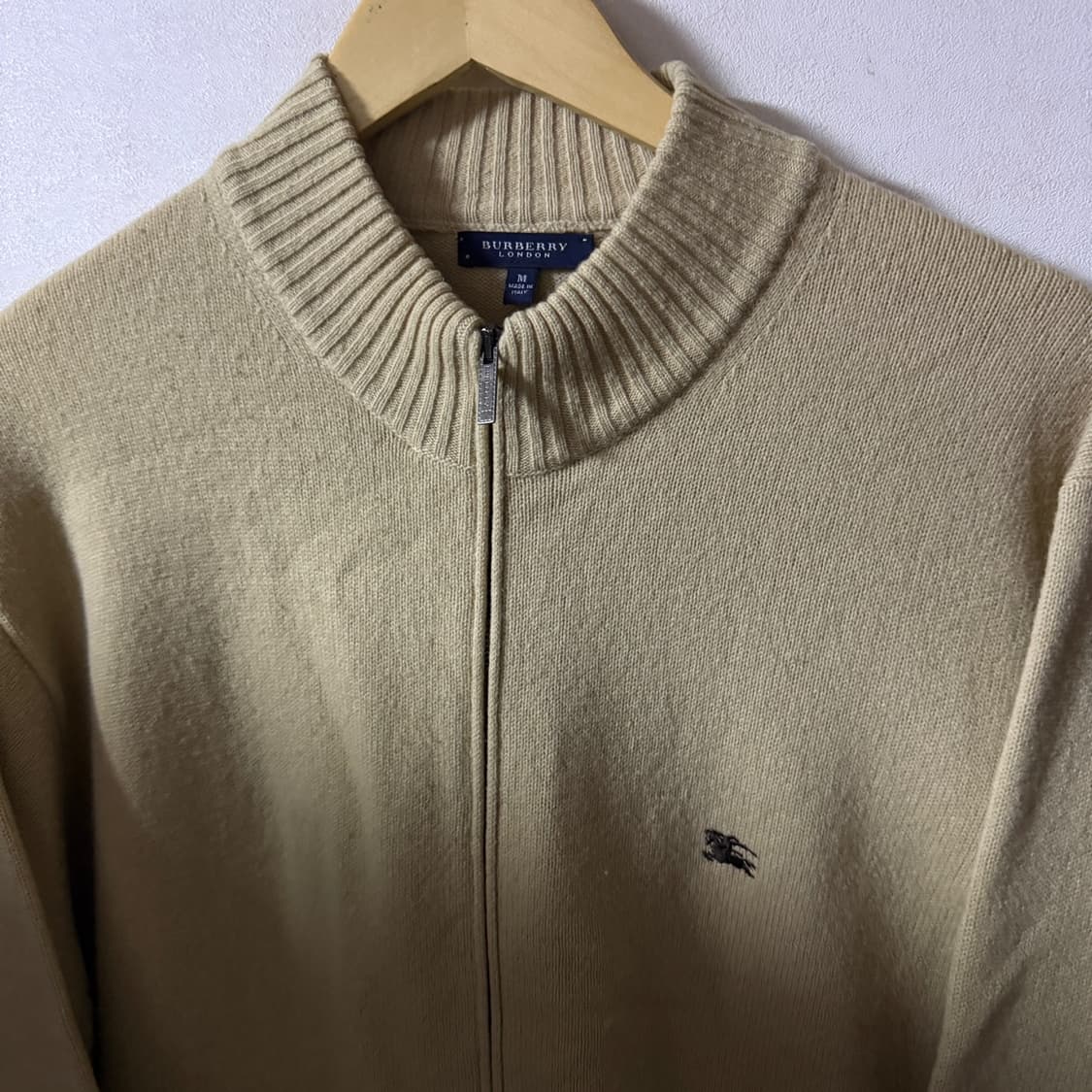 버버리 노바체크 패치 니트 집업 M (남성 105정도) 상품이미지2