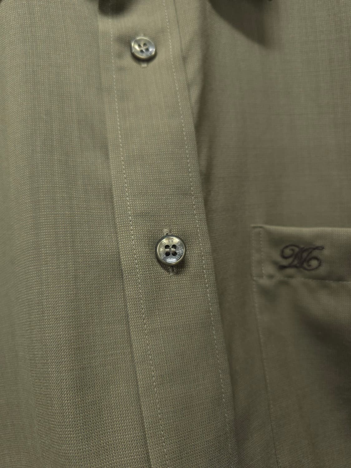 닥스런던 워셔블 울100% 자수 로고 셔츠 베이지 상품이미지6