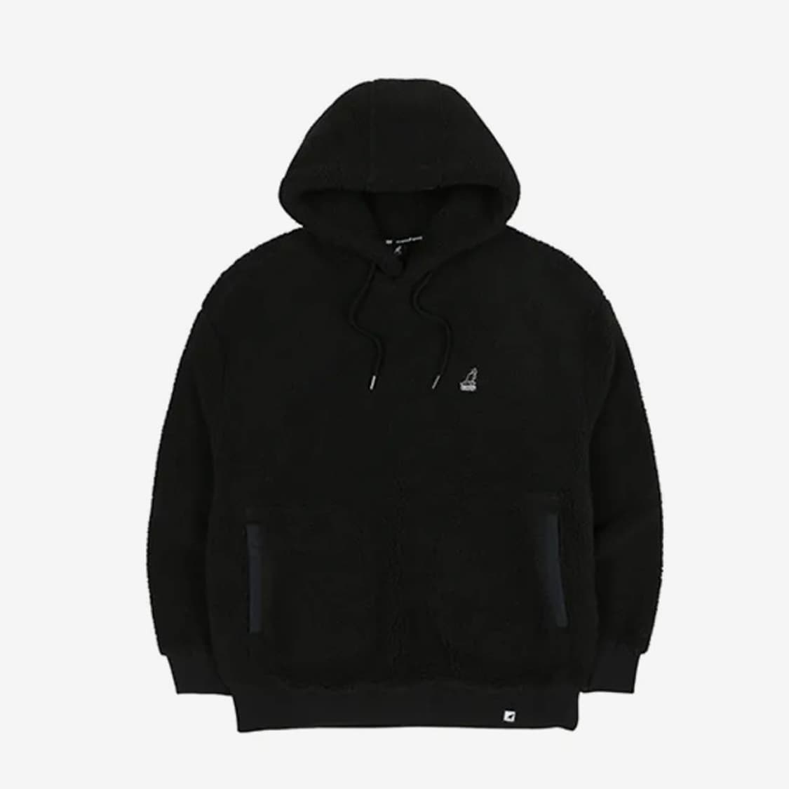 캉골 후드티 블랙 Faux shearling Hoody 상품이미지1