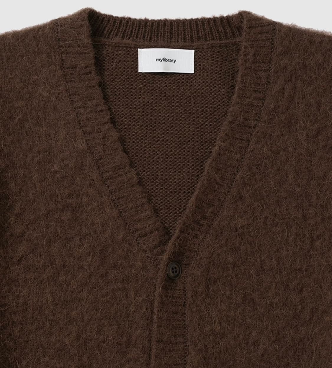 마이라이브러리 315 헤어리 알파카 가디건 브라운 m 상품이미지2