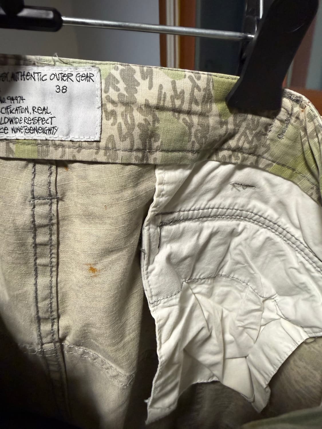 올드스투시 카모 카고팬츠 38인치 상품이미지4