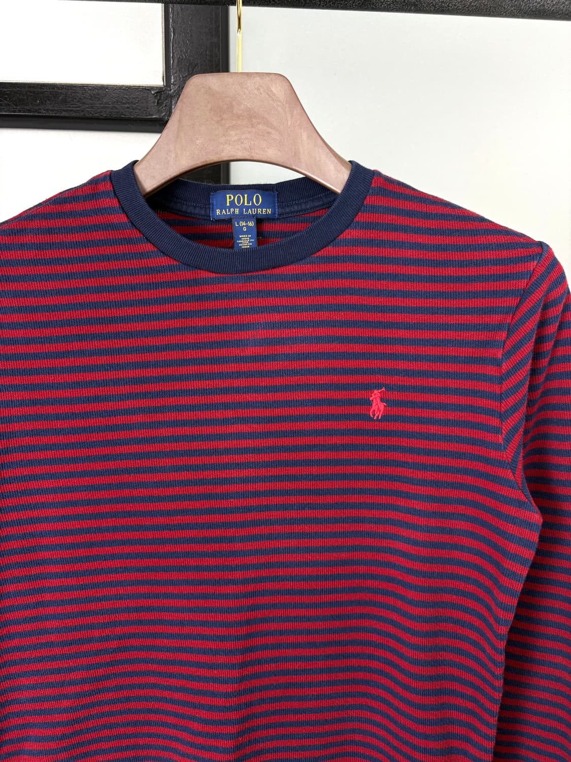[S]POLO 레드네이비 스트라이프 티셔츠 상품이미지2