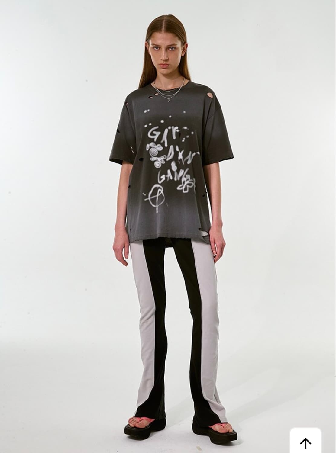 (정가89000) 더오픈프로덕트 오픈와이와이 그래피티 그런지 티셔츠 상품이미지3