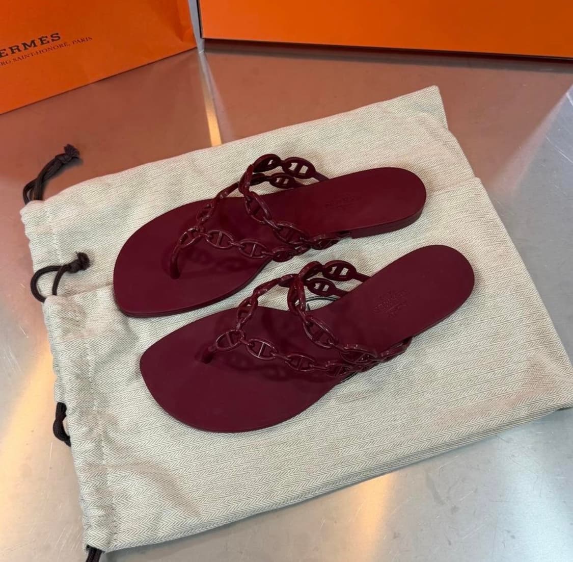 [리오브] 에르메스 아일랜드 젤리 샌들 슬리퍼 상품이미지2