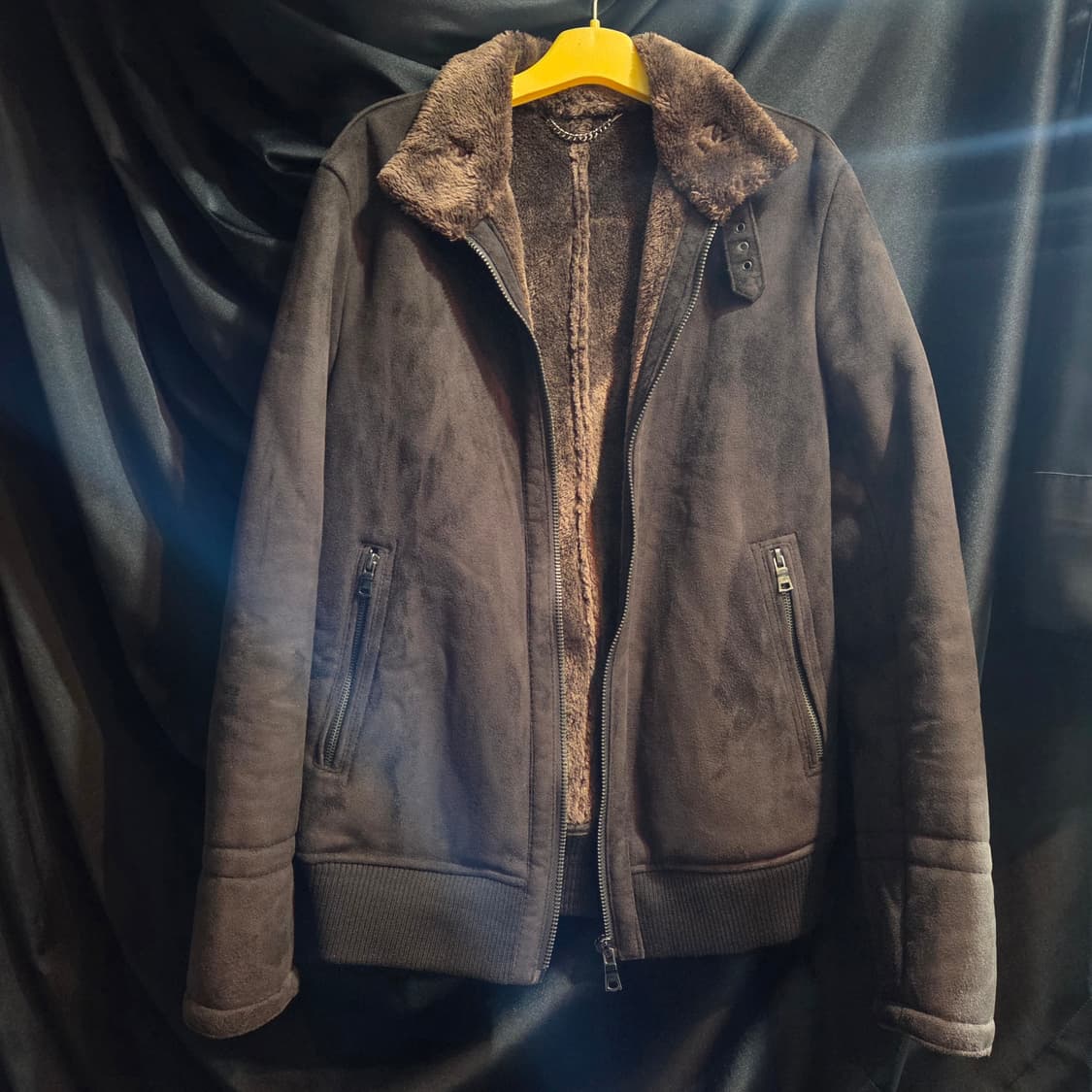 자라 맨 스웨이드 빈티지 봄버 자켓 상품이미지1