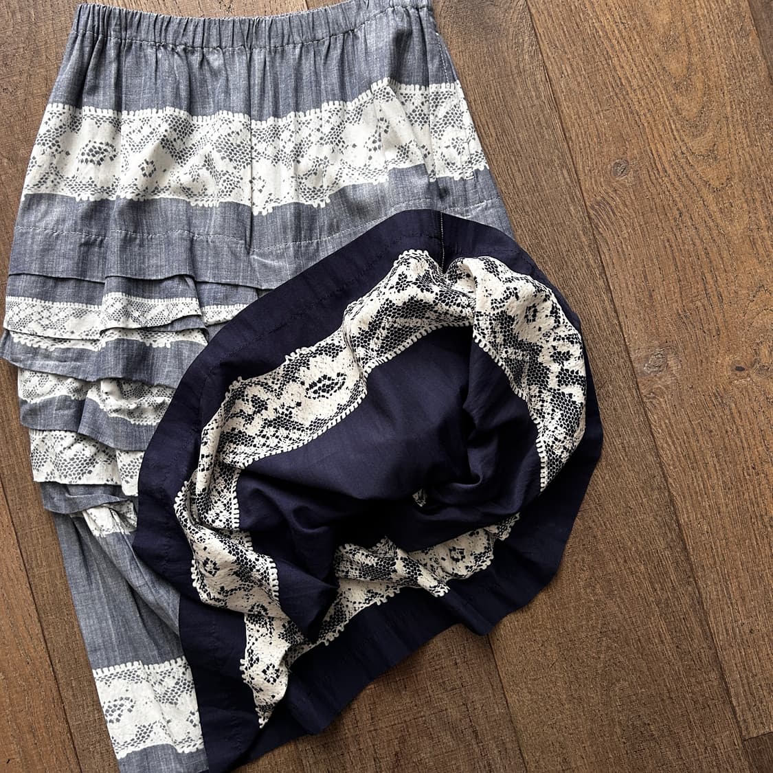 Lace Transcription Ruffle Skirt 상품이미지6