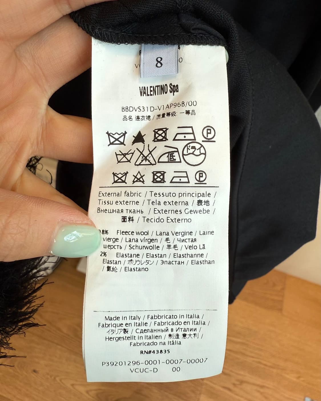 발렌티노 블랙 벨티드 미디 원피스  상품이미지10