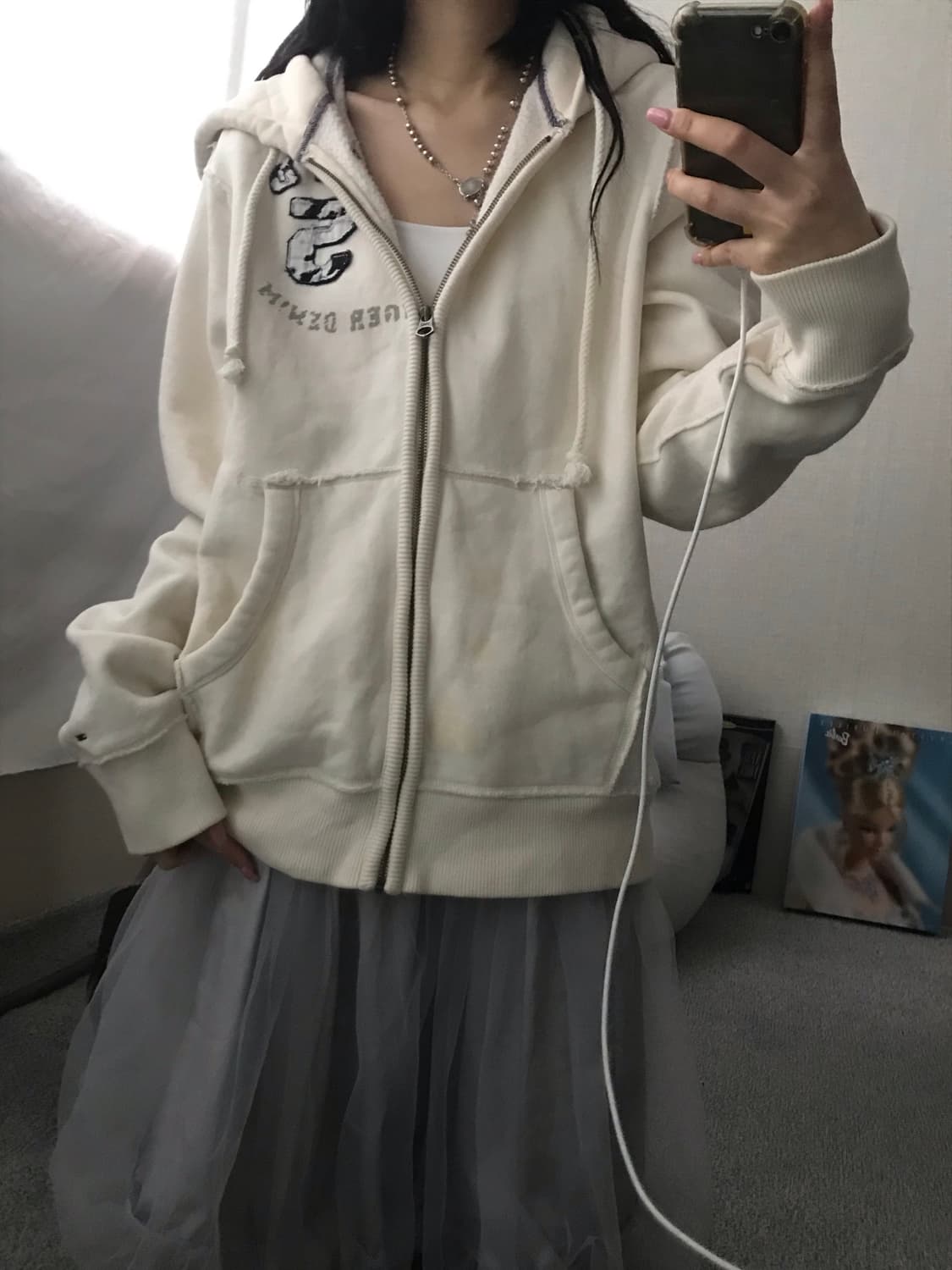 타미힐피거 아이보리 후드집업 상품이미지5