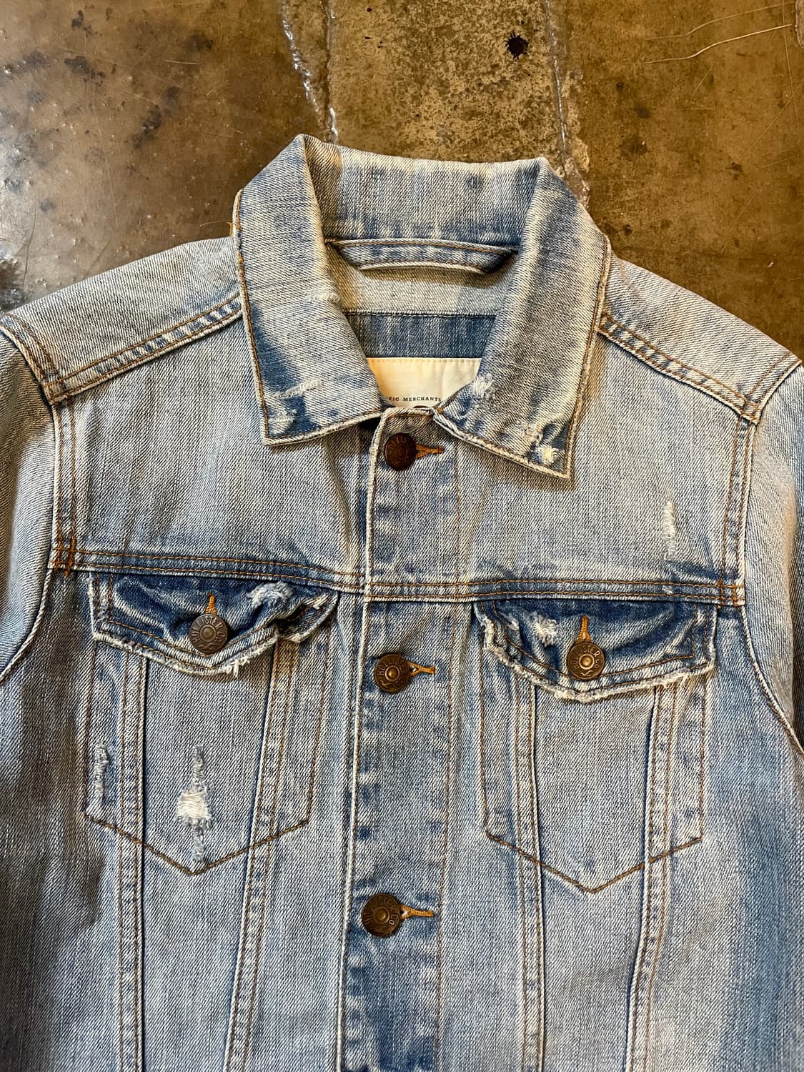 홀리스터 y2k 데미지 연청 트러커 상품이미지2